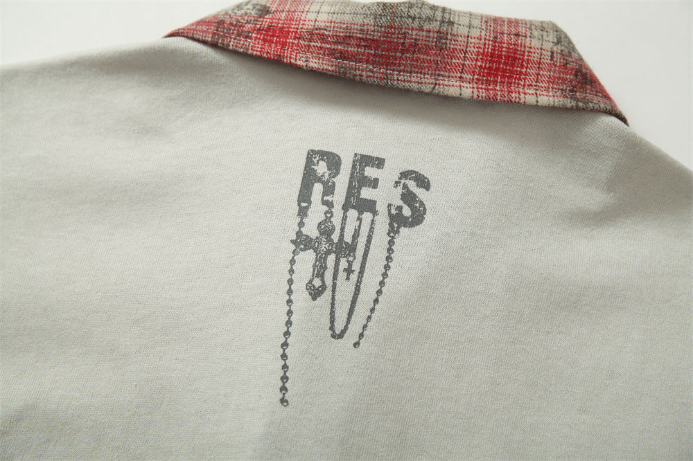 Men’s Graffiti Top - Loose Short-Sleeve Street Shirt My Store 