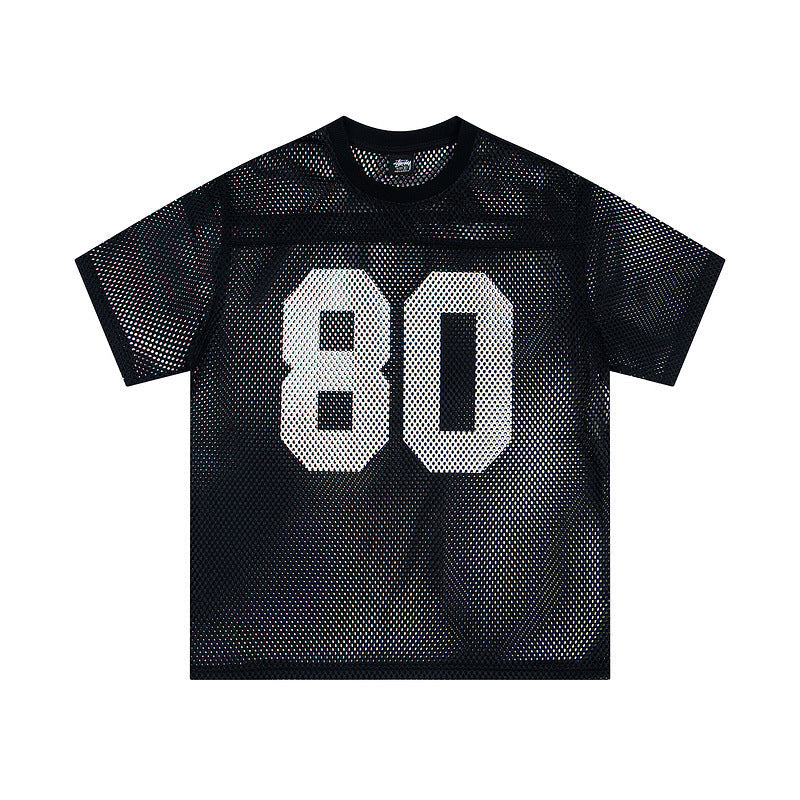 Sports Jersey - Letter Print Short Sleeve Top My Store  35.66