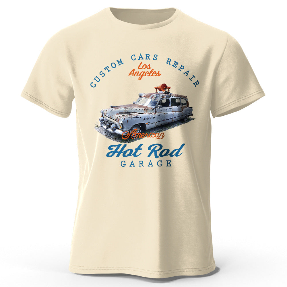 Unisex Car Club T-Shirt - Patch Print Casual My Store 