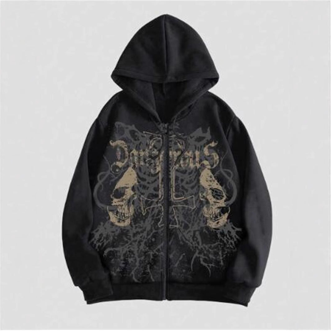 Skull Print Harajuku Hooded Sweatshirt MRC STORE 