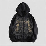 Skull Print Harajuku Hooded Sweatshirt MRC STORE 