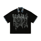 Men’s Graffiti Top - Loose Short-Sleeve Street Shirt My Store  33.36