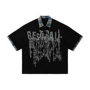 Men’s Graffiti Top - Loose Short-Sleeve Street Shirt My Store  33.36
