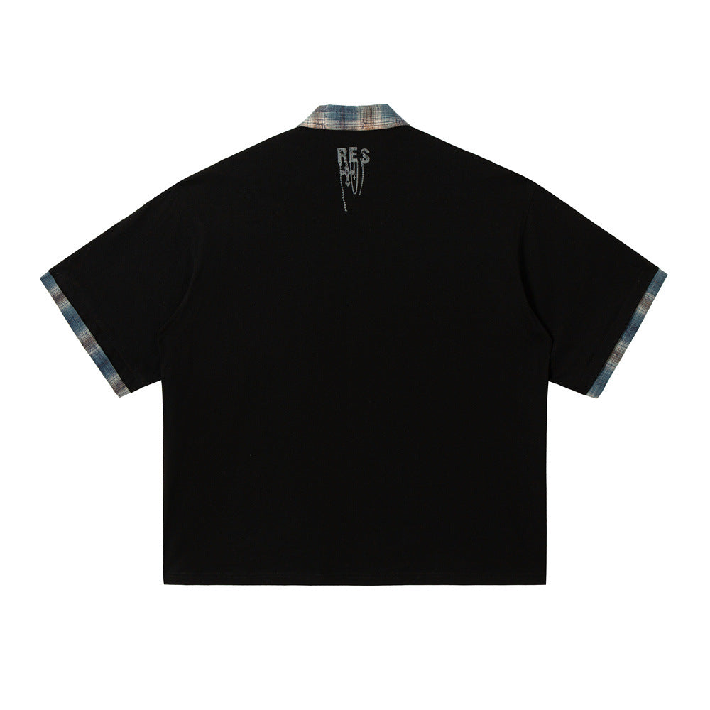 Men’s Graffiti Top - Loose Short-Sleeve Street Shirt My Store 