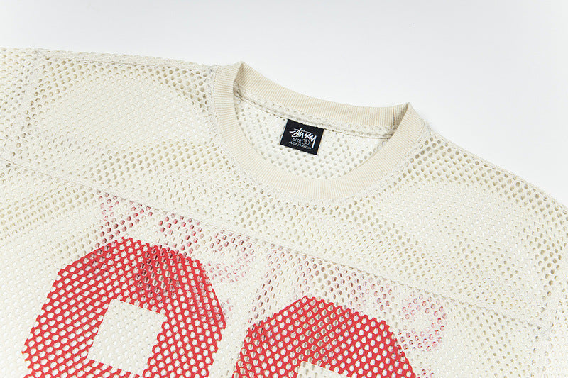 Sports Jersey - Letter Print Short Sleeve Top My Store 