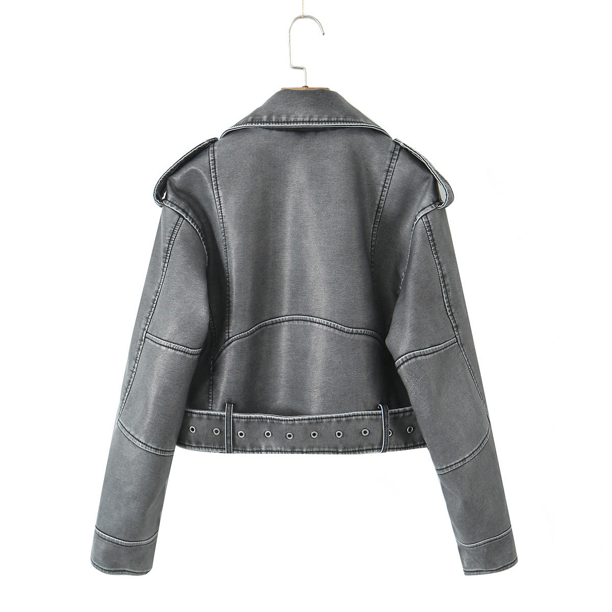 Retro Versatile Loose-Fit Faux Leather Jacket MRC STORE 