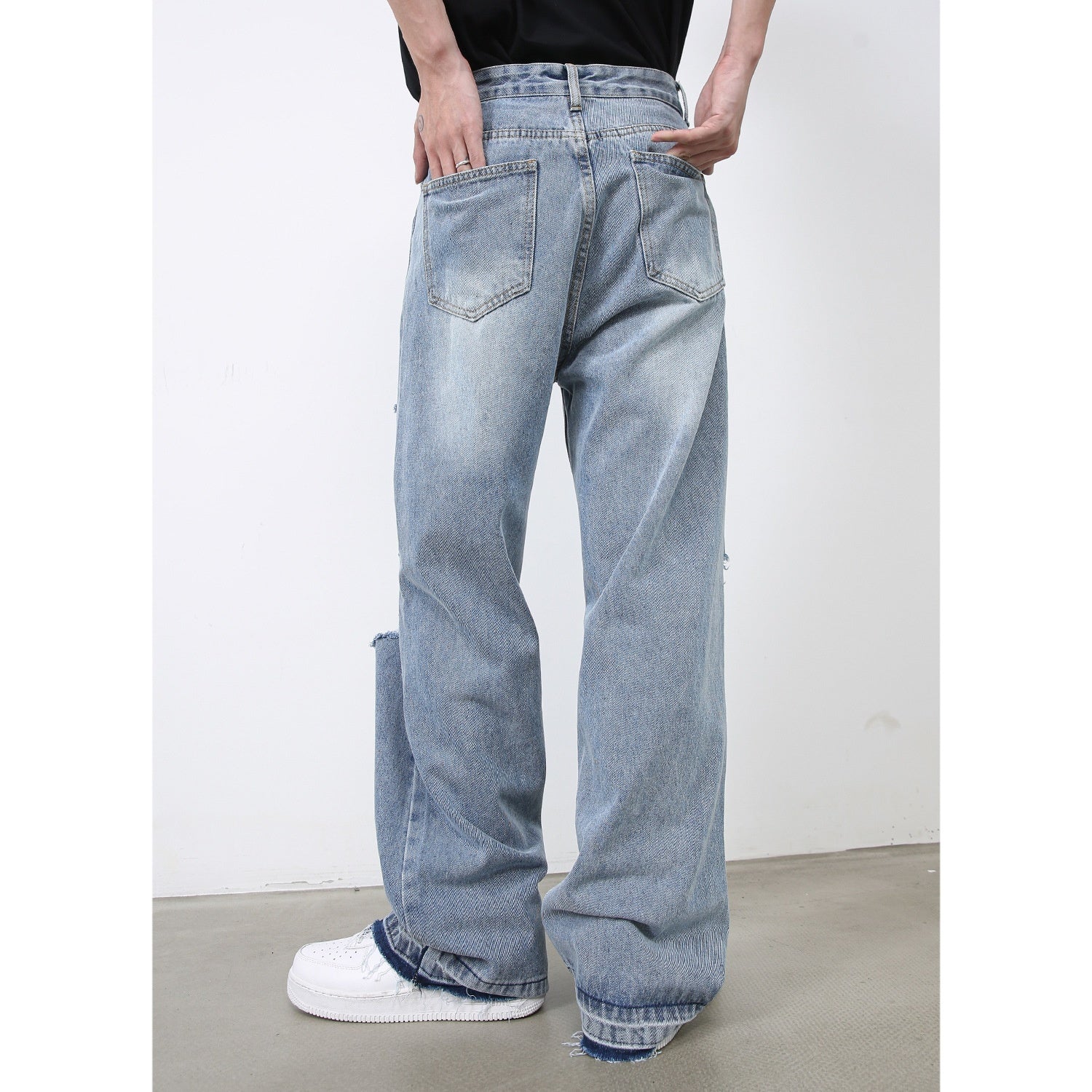Men’s Ripped Jeans - Retro High Street Blue My Store 