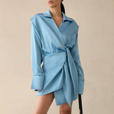 Slim-Fit Long Sleeve Mini Bodycon Dress MRC STORE  75.45