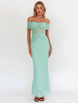 Women’s Backless Dress - Off-Shoulder Sheath My Store  28.59