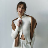 Women’s Double Zipper Thermal Cardigan My Store 