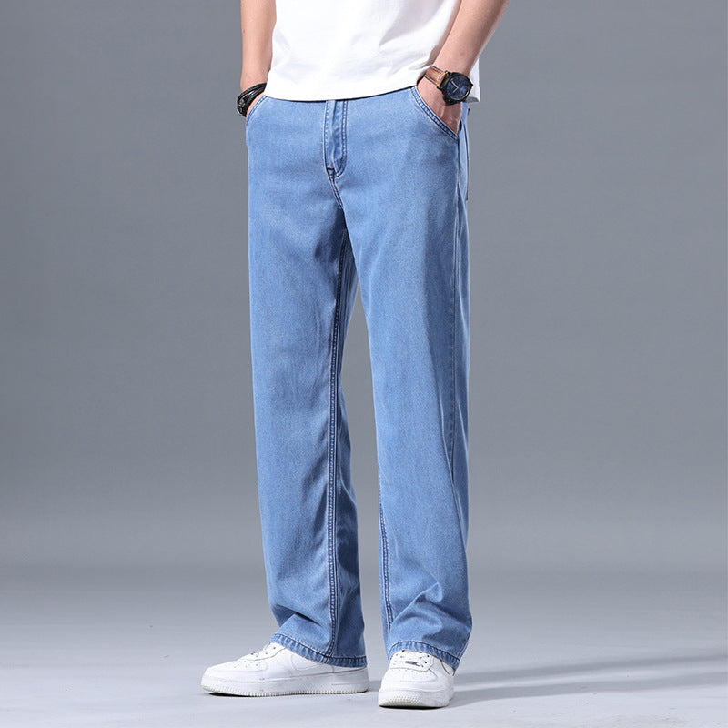 Men’s Lyocell Jeans - Loose Straight Casual My Store 