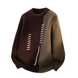 Knitted sweater with football design on a white background