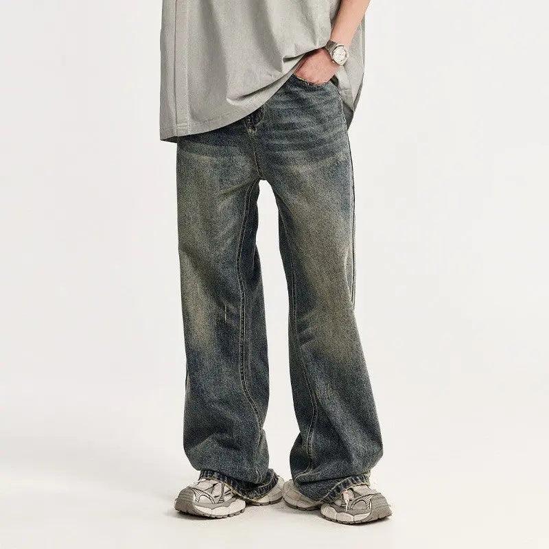 Retro Distressed Wide Leg Jeans - MRC STORE