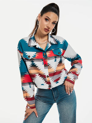 Women’s Color Block Printed Crop Top My Store  39.00