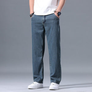 Men’s Lyocell Jeans - Loose Straight Casual My Store  40.63