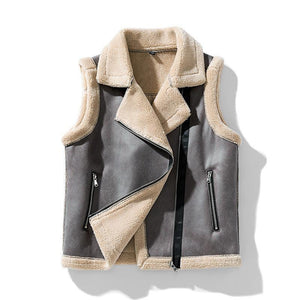 Lambswool Fleece lined Winter Vest Thickened Casual Cardigan My Store  44.68