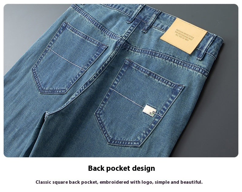 Men’s Lyocell Jeans - Loose Straight Casual My Store 