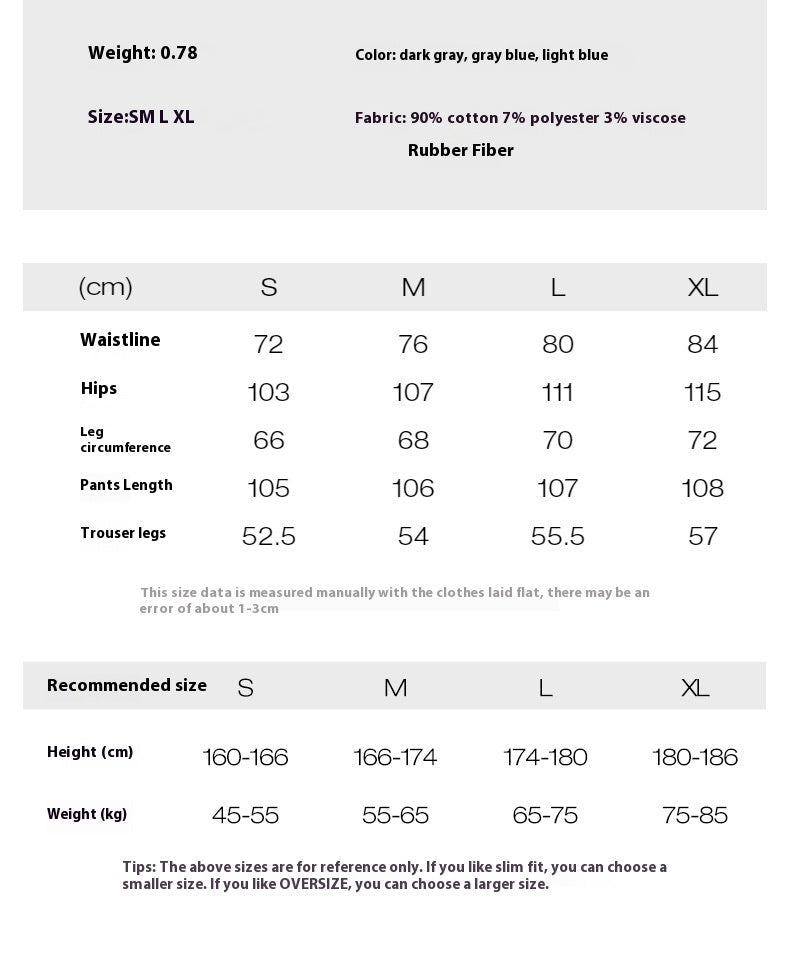 Fashion Street Loose Casual Pants for Men - Straight Fit My Store 