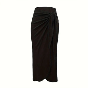 Elegant Asymmetric Slit Skirt My Store 