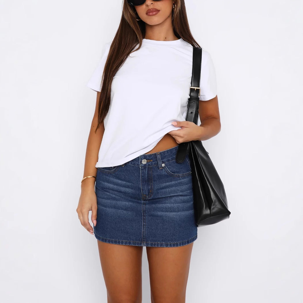 Women’s Denim Skirt - Retro Slim Stretch Fit