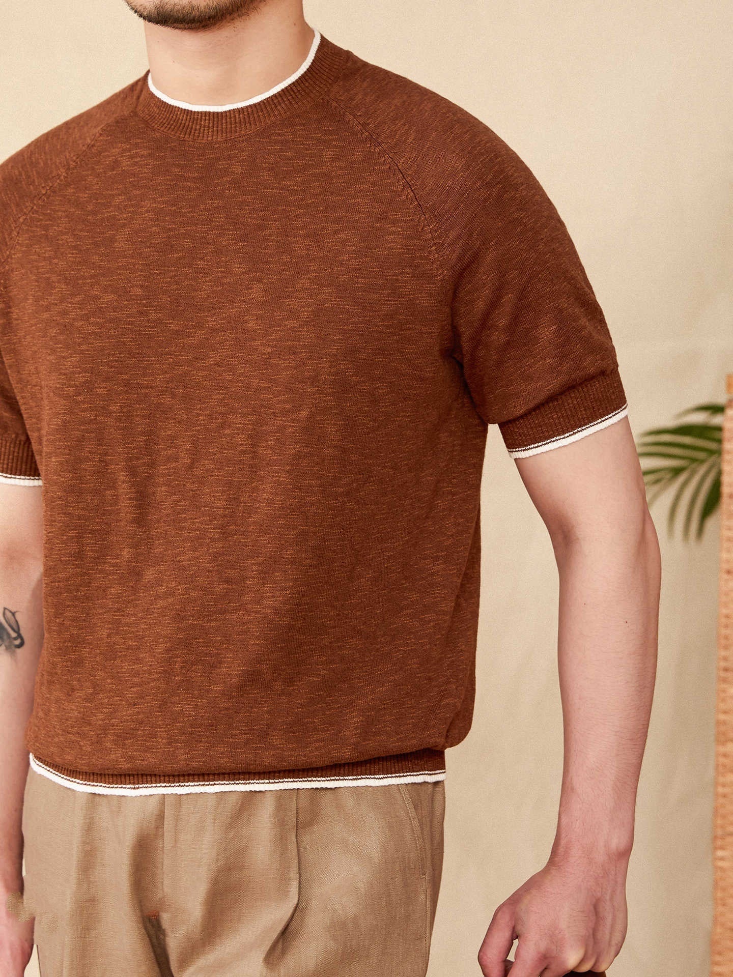 Men’s Casual T-Shirt - Breathable Linen Cotton My Store 