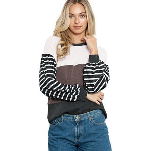 Striped Splicing Knit sweater - MRC STORE