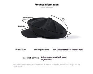 British Retro Octagonal Painter Hat MRC STORE 
