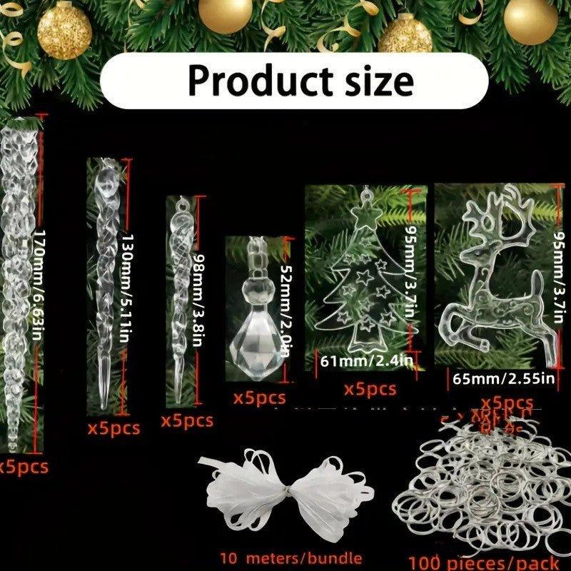 Acrylic Christmas Tree Crystal Decorations – Set of 30 Festive Pieces - MRC STOREAccessoriesMy StoreAcrylic Christmas Tree Crystal Decorations – Set of 30 Festive Pieces My StoreMRC STORECJJT209273401AZ30PCS