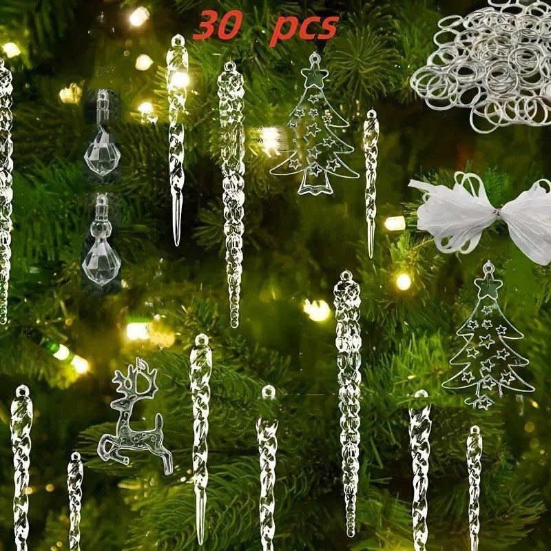 Acrylic Christmas Tree Crystal Decorations – Set of 30 Festive Pieces - MRC STOREAccessoriesMy StoreAcrylic Christmas Tree Crystal Decorations – Set of 30 Festive Pieces My StoreMRC STORECJJT209273401AZ30PCS