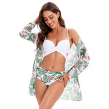 Women’s Three-Piece Bikini - Mesh Shawl Swimsuit My Store  30.42