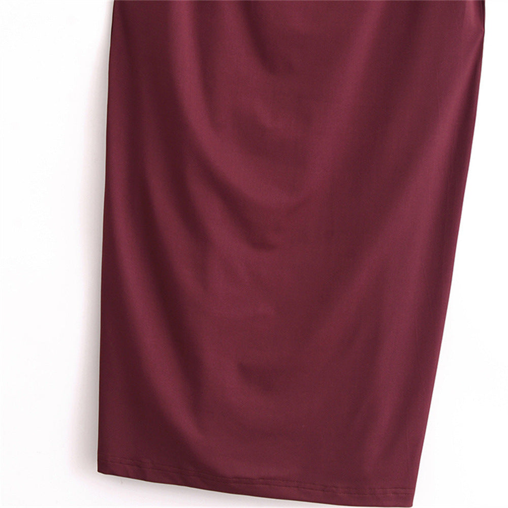 Satin Sleeveless Pleated Dress MRC Store 