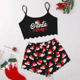 Women's Spaghetti Straps Sleeveless Pajamas – Fun & Festive Holiday Comfort My Store  24.59