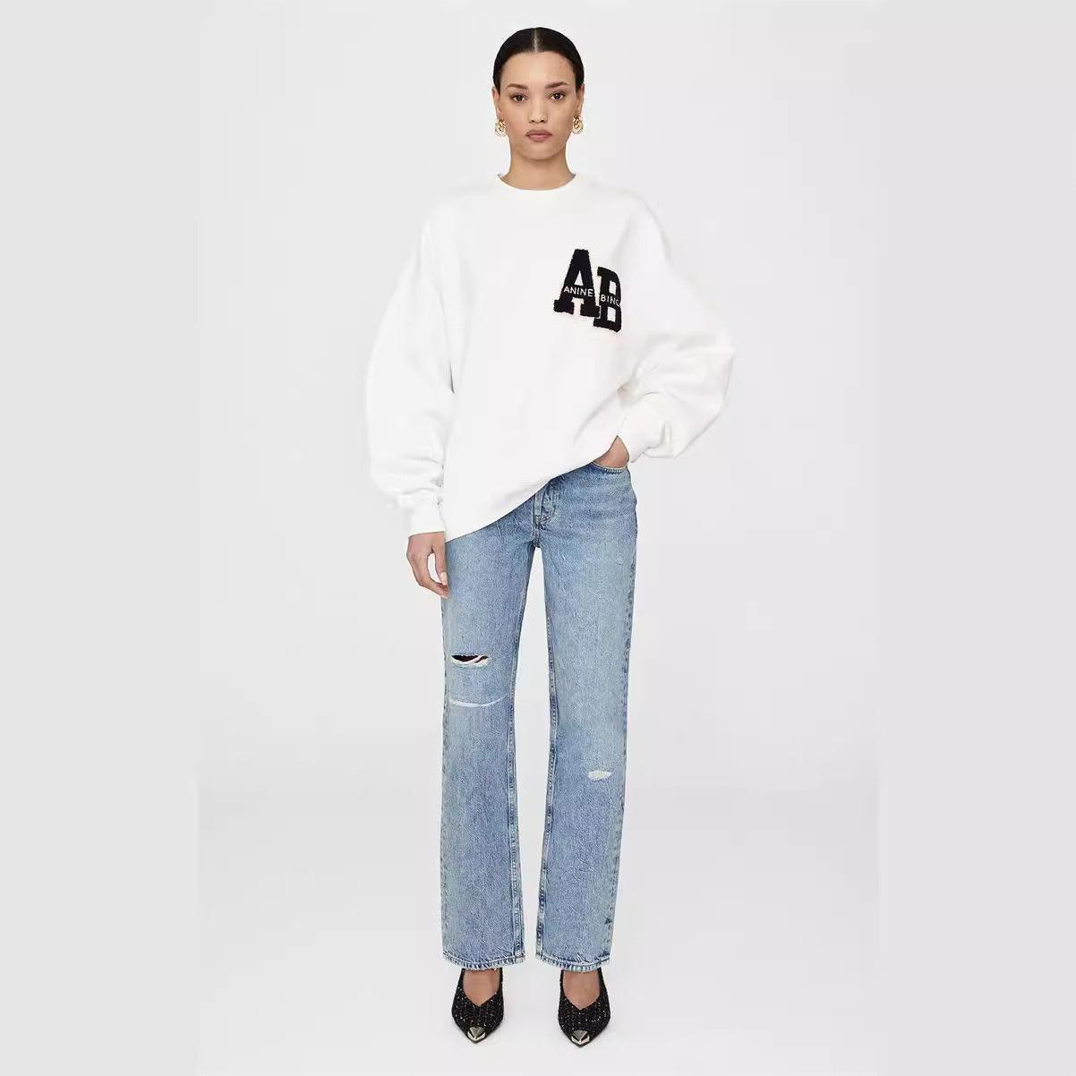 American Niche Hand Embroidery Sweater - MRC STORETopMy StoreAmerican Niche Hand Embroidery Sweater - MRC STOREMRC STORECJWY206804003CXBeigeL