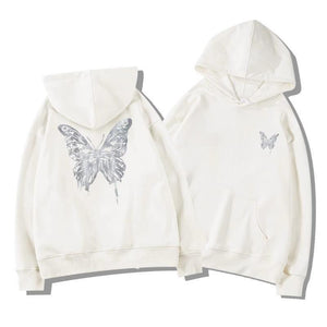 American Retro Butterfly Print Hoodie - MRC STORETopMy StoreAmerican Retro Butterfly Print Hoodie - MRC STOREMRC STORECJWY199943424XCWhite With Velvet2XL