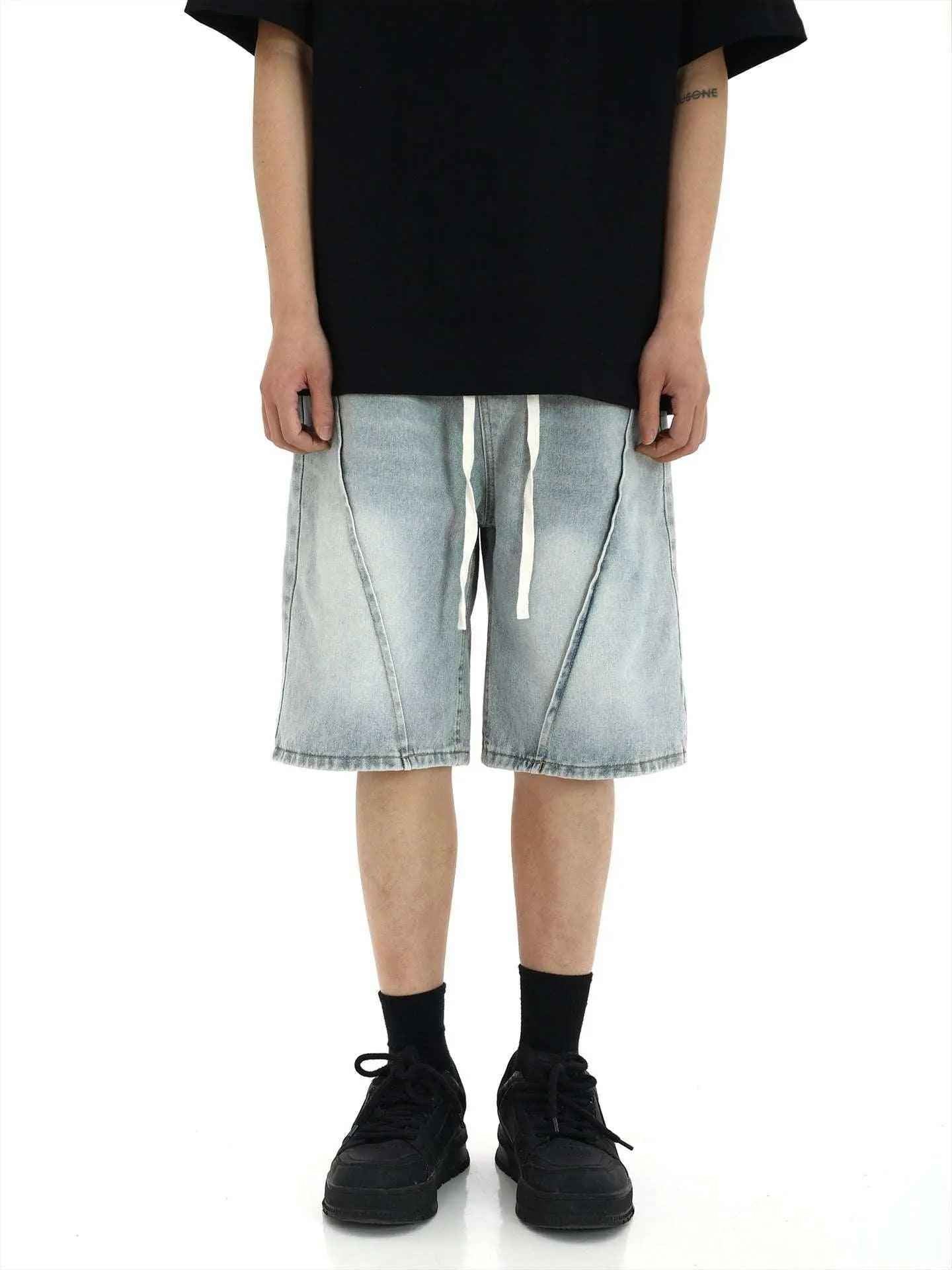 American Retro Denim Shorts - MRC STOREbottomsMRC StoreAmerican Retro Denim ShortsMRC STORECJYD205108009IR2XLBlack