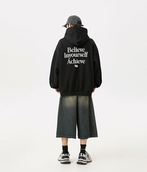 American Retro Hooded Sweater - MRC STOREHoodieMRC STOREPerson wearing a black hoodie with motivational text on the back, standing against a white background.MRC STORECJWY217727810JQApricotL