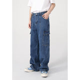 American Retro Loose Casual Workwear Jeans - MRC STOREjeansMRC STOREPerson wearing blue cargo jeans on a white backgroundMRC STORECJXX259198905EVBlue2XL