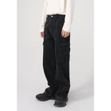 American Retro Loose Casual Workwear Jeans - MRC STOREjeansMRC STOREPerson wearing black cargo pants on a plain backgroundMRC STORECJXX259198911KPBlack2XL