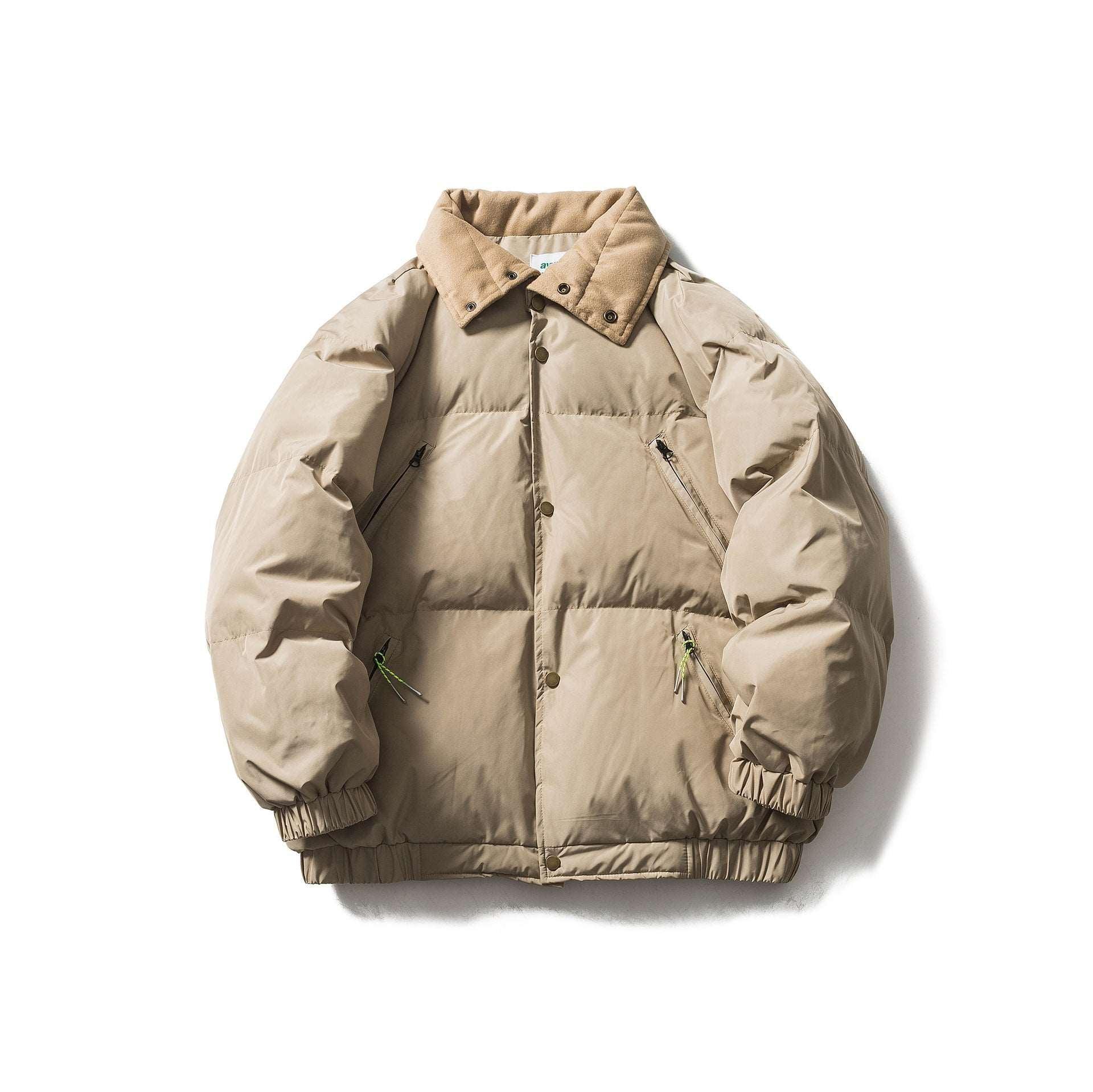 American Retro Pure Color Short Down Coat - MRC STORETopMRC STOREAmerican Retro Pure Color Short Down Coat - MRC STOREMRC STORECJPK210977102BYKhakiL