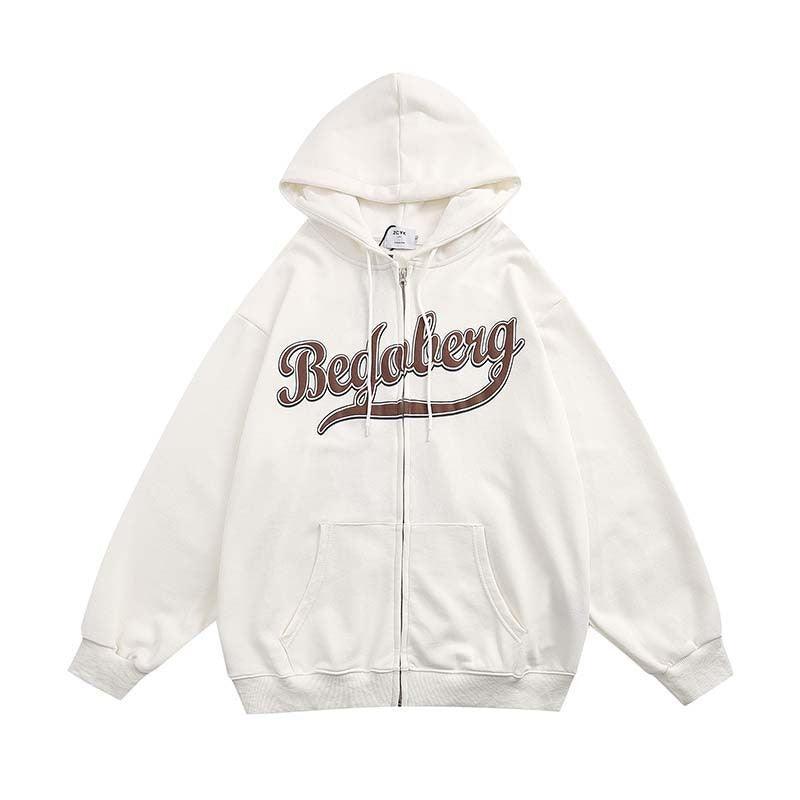 American Street Fashion Letter Print Hoodie - MRC STORETopMy StoreAmerican Street Fashion Letter Print Hoodie - MRC STOREMRC STORECJQB163261802BYBeigeL