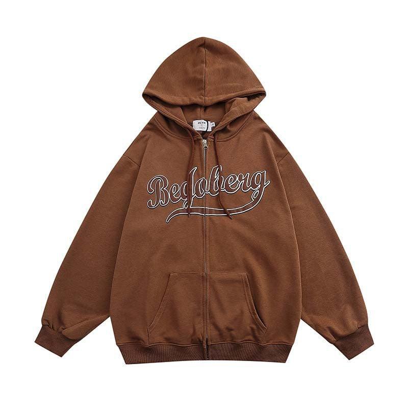 American Street Fashion Letter Print Hoodie - MRC STORETopMy StoreAmerican Street Fashion Letter Print Hoodie - MRC STOREMRC STORECJQB163261805EVBrownL