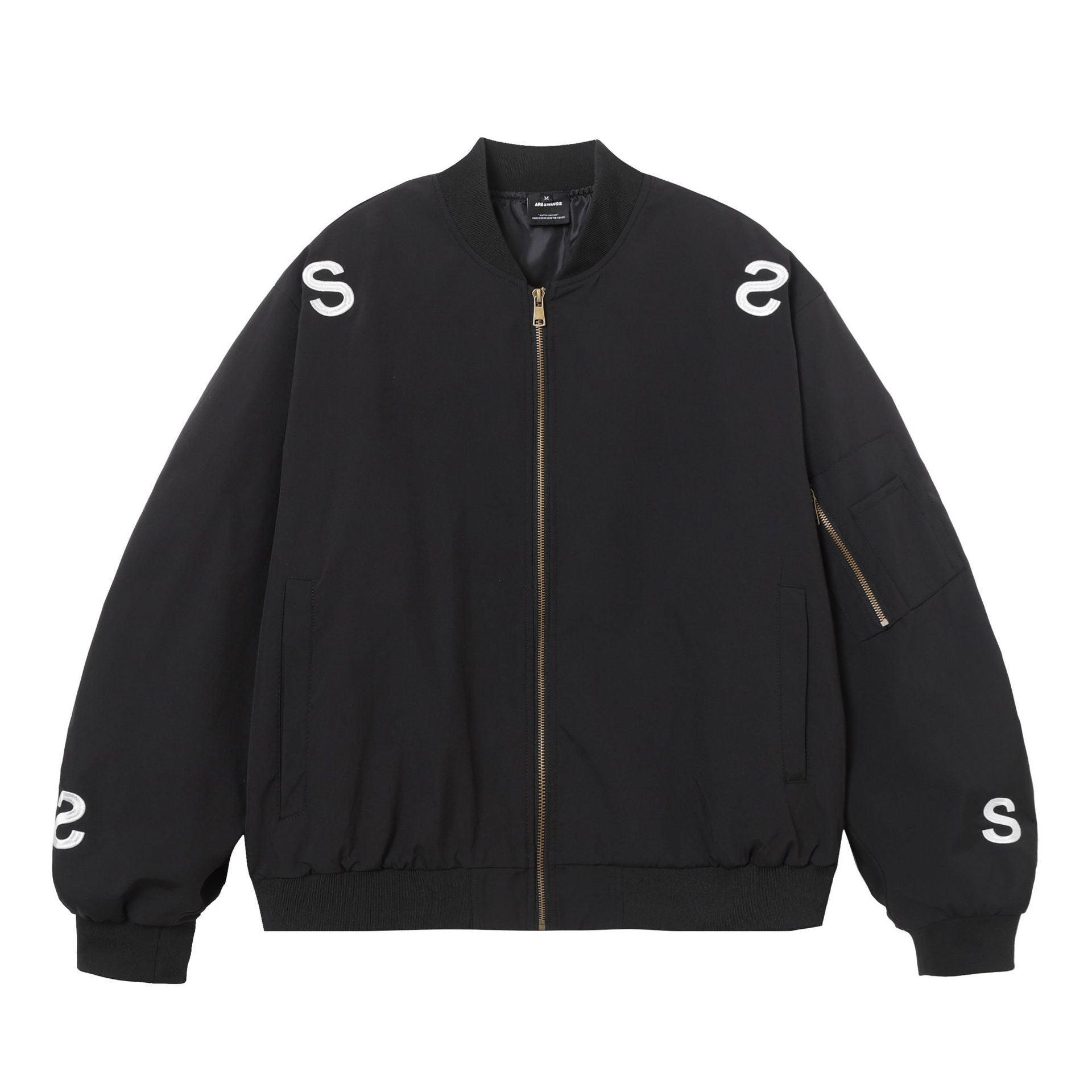 American Street Style Embroidered Letter Flight Jacket - MRC STOREJacketsMRC STOREAmerican Street Style Embroidered Letter Flight Jacket for Teenagers - MRC STOREMRC STORECJXZ222936602BYBlackL