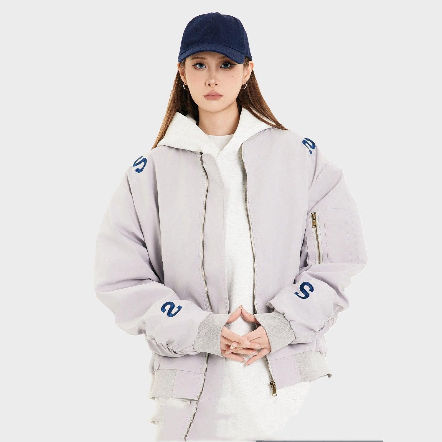 American Street Style Embroidered Letter Flight Jacket - MRC STOREJacketsMRC STOREAmerican Street Style Embroidered Letter Flight Jacket for Teenagers - MRC STOREMRC STORECJXZ222936602BYBlackL