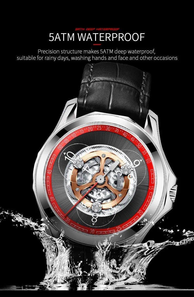 Automatic Hollow Mechanical Watch - 5 ATM Waterproof watch - MRC STOREAccessoriesMy StoreAutomatic Hollow Mechanical Watch - 5 ATM Waterproof watch - MRC STOREMRC STORECJJX167831903CXSilver black