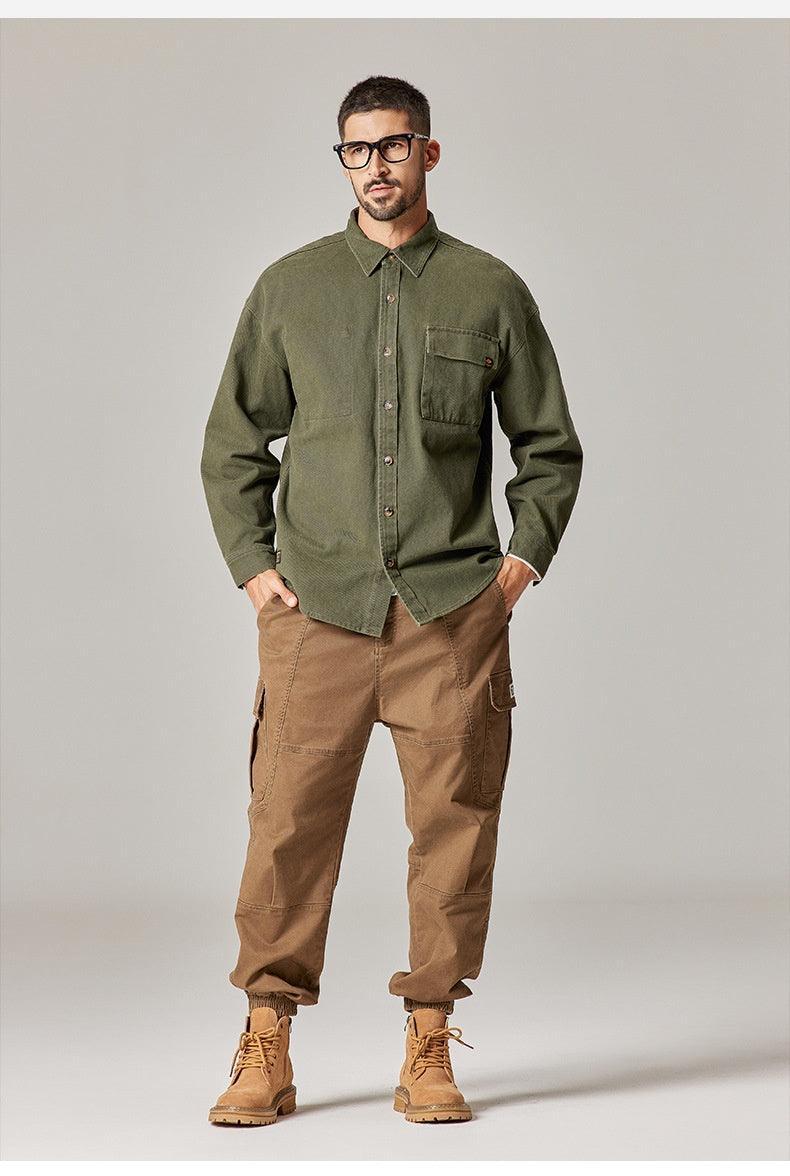 Autumn Overalls Coat – Retro Long Sleeve - MRC STORETopMy StoreEmbrace Classic Style with the Autumn Overalls Coat – American Retro Heavy Cotton Long Sleeve Shirt - MRC STOREMRC STORECJDS217288819SHArmy Green2XL