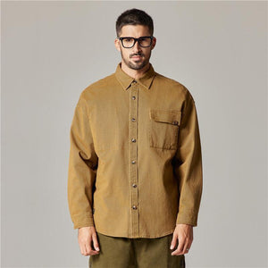 Autumn Overalls Coat – Retro Long Sleeve - MRC STORETopMy StoreEmbrace Classic Style with the Autumn Overalls Coat – American Retro Heavy Cotton Long Sleeve Shirt - MRC STOREMRC STORECJDS217288812LOKhaki2XL