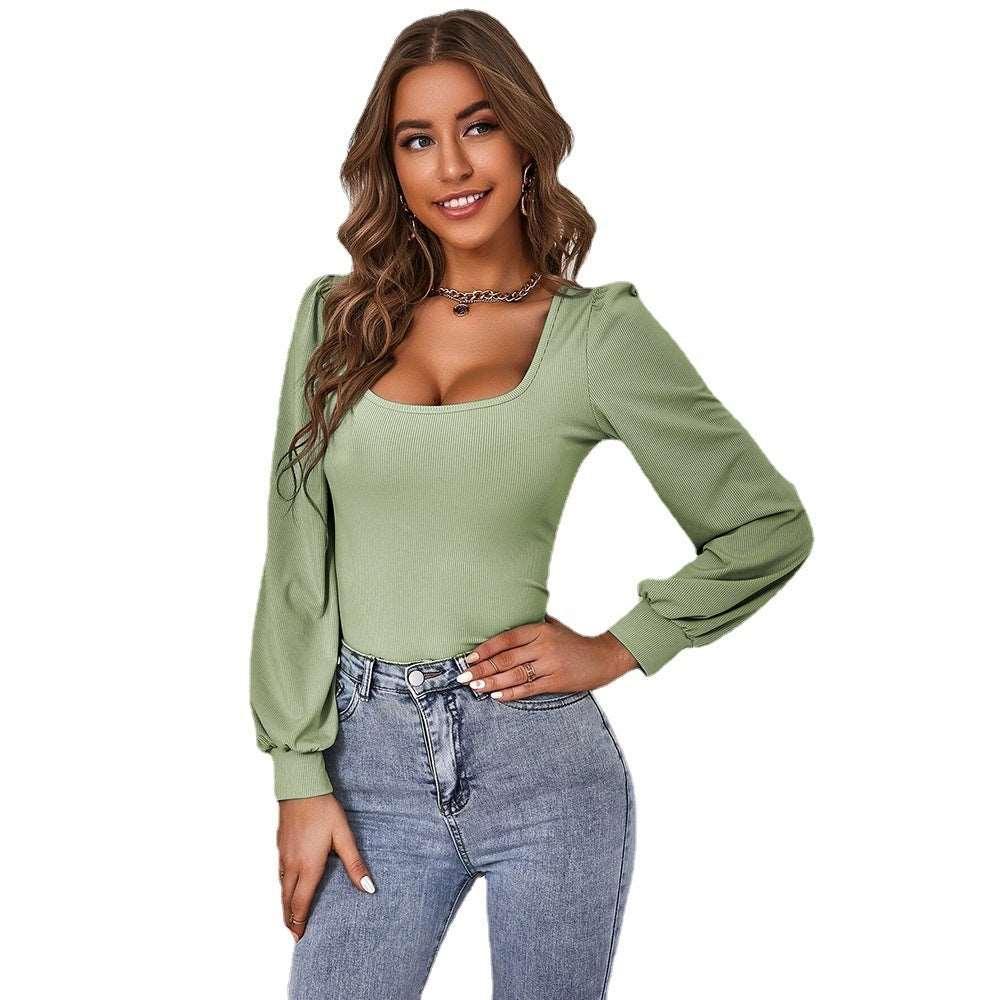 Avocado Green Puff Sleeve Knitted Top - MRC STORETopMy StoreAvocado Green Puff Sleeve Knitted Top - MRC STOREMRC STORECJCS211167303CXLight GreenL