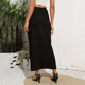 Elegant Asymmetric Slit Skirt My Store 