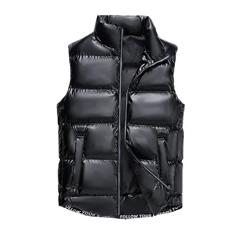 Shiny Down Cotton Vest Jacket My Store 