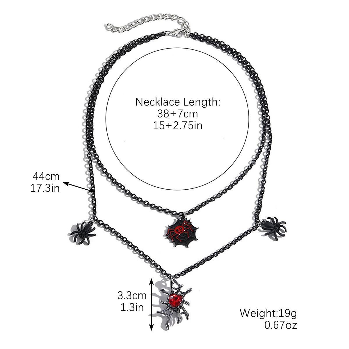 Halloween Bat, Ghost, Skull Pendant Necklace - Pumpkin and Spider Zinc Alloy Accessories My Store  13.29